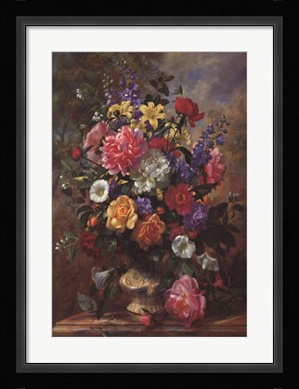 Framed Summer Floral I Print
