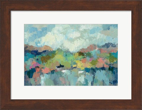 Framed Abstract Lakeside Print