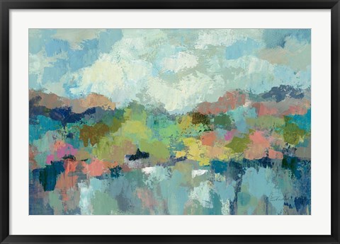 Framed Abstract Lakeside Print