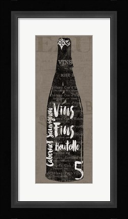Framed Linen Wine II Print