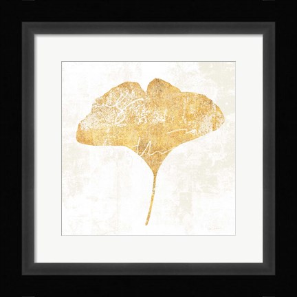 Framed Bronzed Leaf III Print