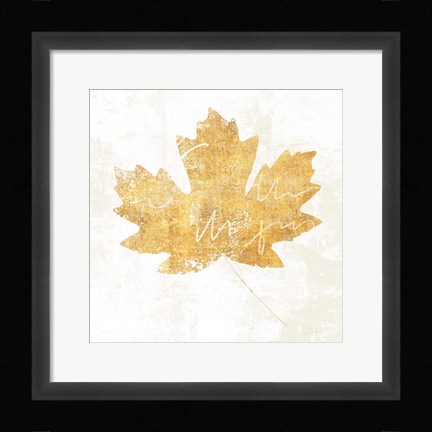 Framed Bronzed Leaf IV Print