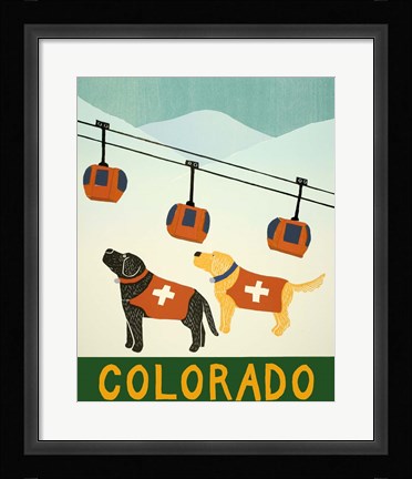 Framed Colorado Ski Patrol Print