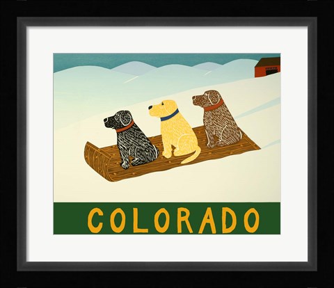 Framed Colorado Sled Dogs Print