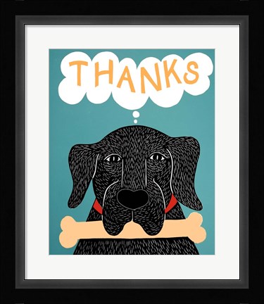 Framed Dogs Live Hand to Mouth Black Print