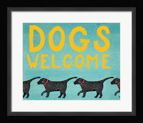 Framed Dogs Welcome Print
