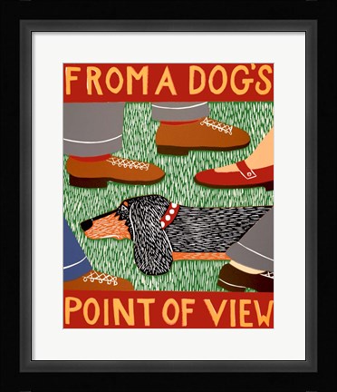 Framed From a Dog's Point of View Black and Tan Print