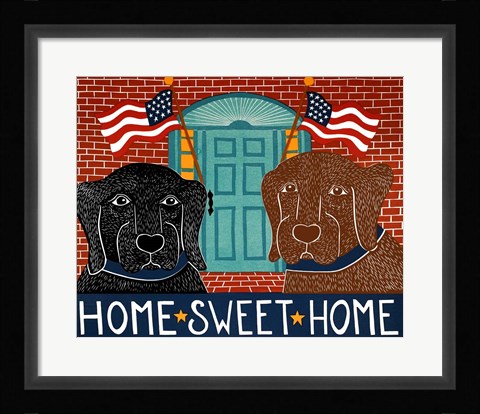 Framed Home Sweet Home Black Choc Print