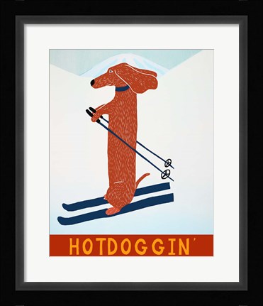Framed Hotdoggin Red Print