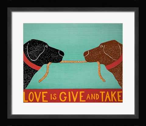 Framed Love Is Black Choc Print