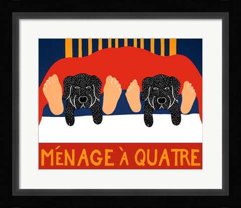 Framed Menage A Quatre Black Black Print