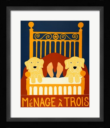 Framed Menage II Yellow Yellow Print