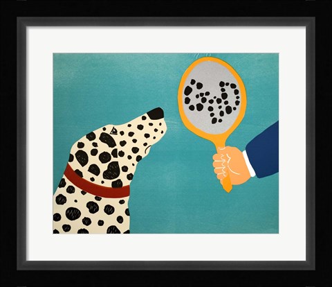 Framed Mirror Image Of Dog Print