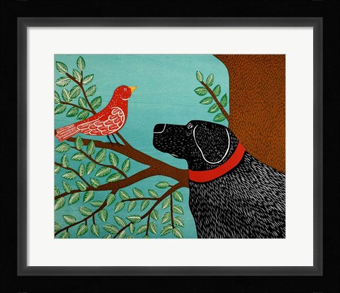 Framed She Sings A Lovely Song Black Print