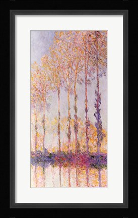 Framed Poplars on the Banks of the Epte, 1891 Print
