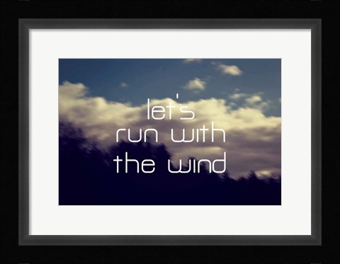 Framed Run With The Wind Print
