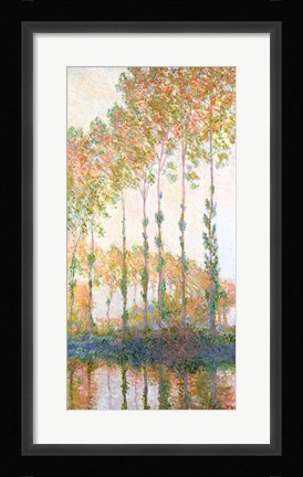 Framed Poplars on the Banks of the Epte, Autumn, 1891 Print