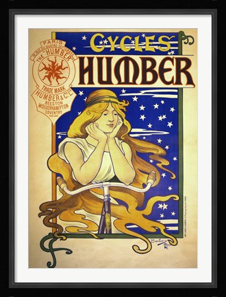 Framed Humber Cycles Print