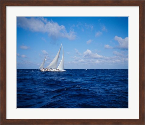 Framed Sailboat in the Bahamas Print