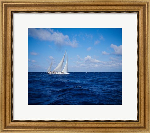 Framed Sailboat in the Bahamas Print