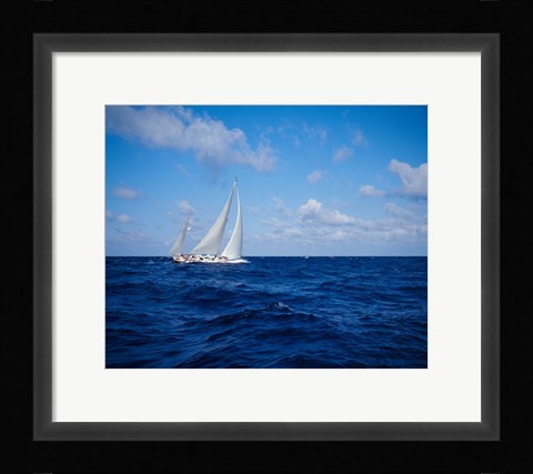 Framed Sailboat in the Bahamas Print