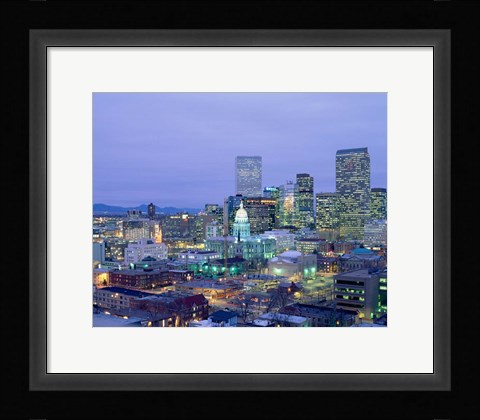 Framed State Capitol Building, Denver, Colorado Print