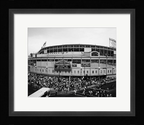 Framed Wrigley Field, Chicago, Cook County, Illinois Print