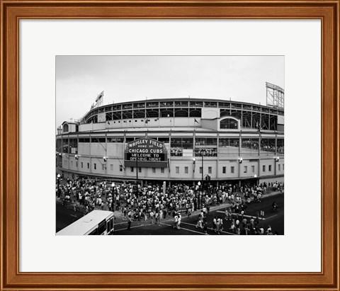 Framed Wrigley Field, Chicago, Cook County, Illinois Print