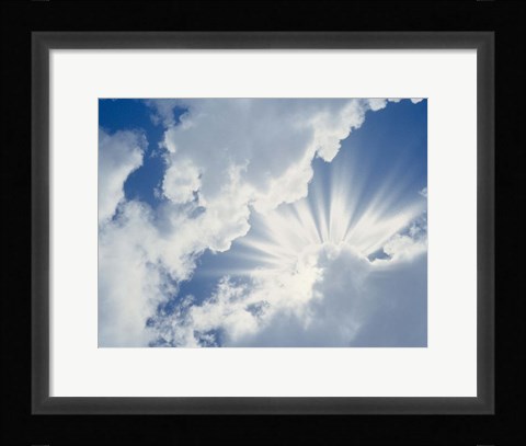 Framed Cumulus Clouds Print