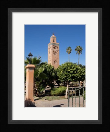 Framed Koutoubia Minaret built by Yacoub el Mansour, Marrakesh, Morocco Print