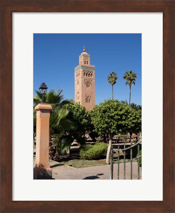 Framed Koutoubia Minaret built by Yacoub el Mansour, Marrakesh, Morocco Print