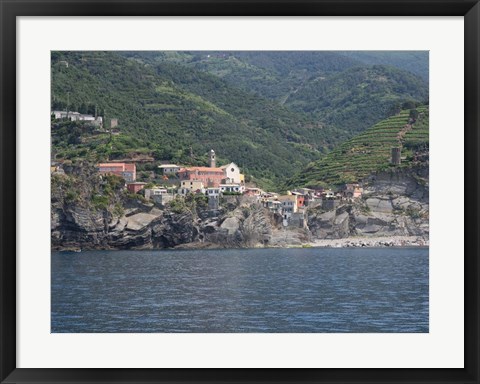 Framed Vernazza, La Spezia, Liguria, Italy Print