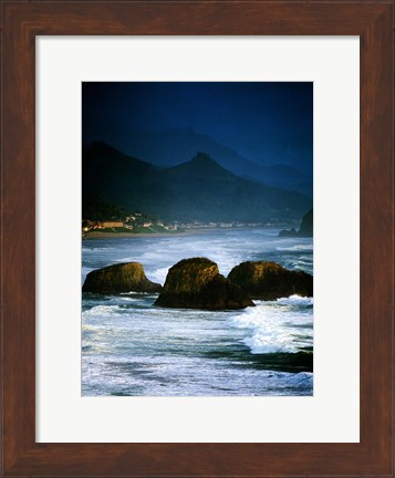 Framed Storm Over Cannon Beach Print