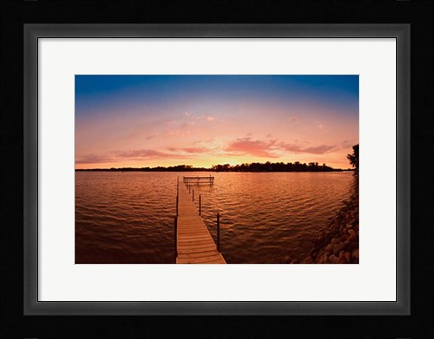 Framed Lake Minnetonka Pier, Minnesota Print