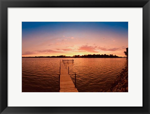 Framed Lake Minnetonka Pier, Minnesota Print