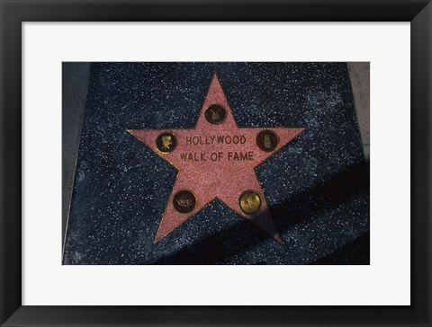 Framed Hollywood Walk of Fame Star, Los Angeles, CA Print