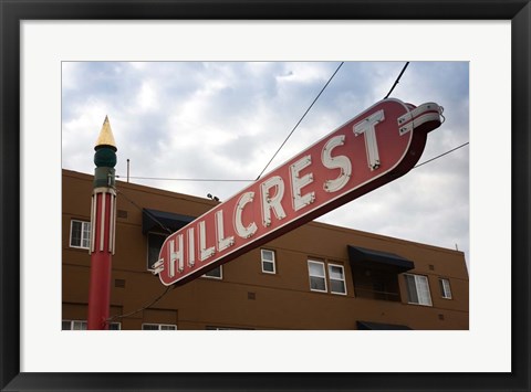 Framed Sign in Hillcrest, San Diego, California Print