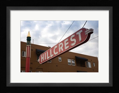 Framed Sign in Hillcrest, San Diego, California Print