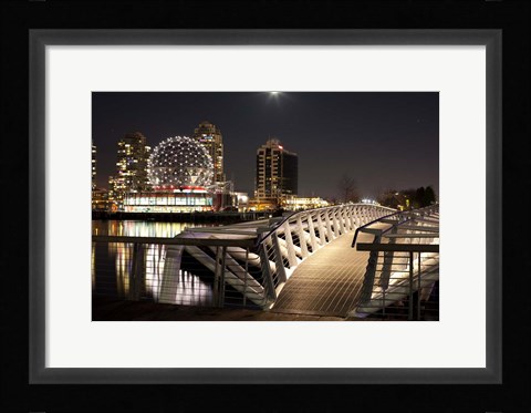 Framed Telus World of Science, False Creek, Vancouver, British Columbia, Canada Print