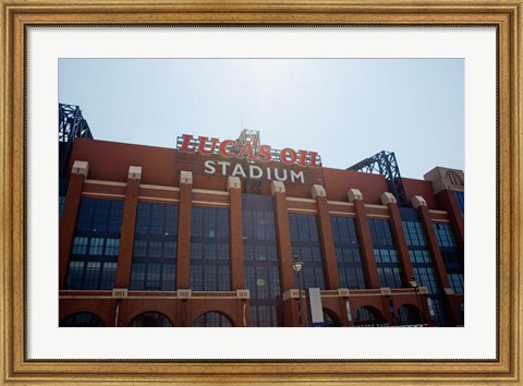 Framed Facade of the Lucas Oil Stadium, Indianapolis, Indiana Print