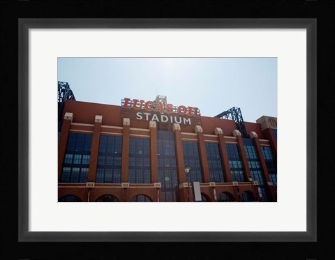 Framed Facade of the Lucas Oil Stadium, Indianapolis, Indiana Print