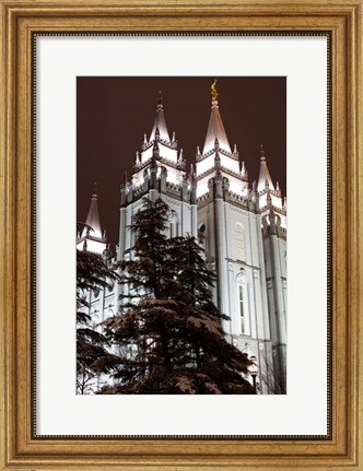 Framed Mormon Temple, Salt Lake City, Utah Print