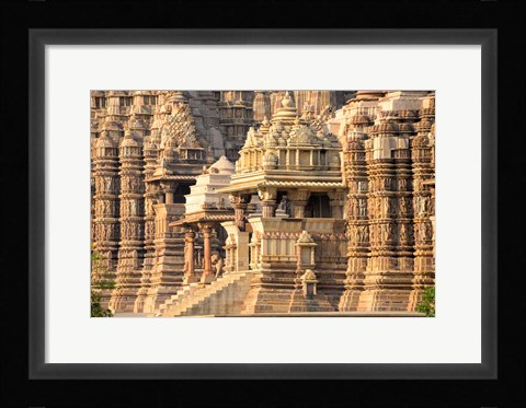 Framed Khajuraho temple, Chhatarpur District, Madhya Pradesh, India Print