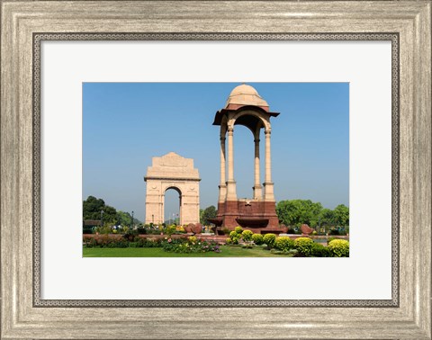 Framed View of the India Gate, New Delhi, India Print