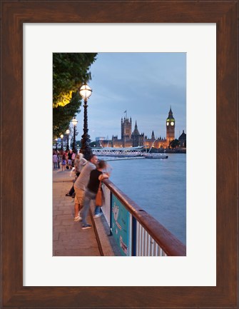 Framed Big Ben and Houses of Parliament, City of Westminster, London, England Print