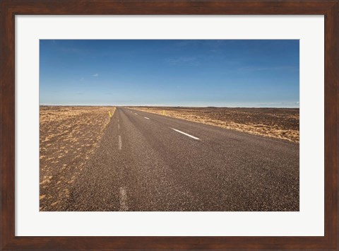 Framed Empty Road, Iceland Print