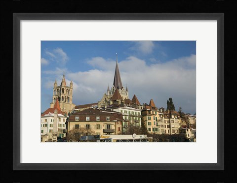 Framed Cathedral, Lausanne, Switzerland Print