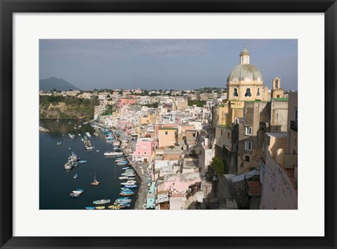 Framed Procida, Naples, Campania, Italy Print