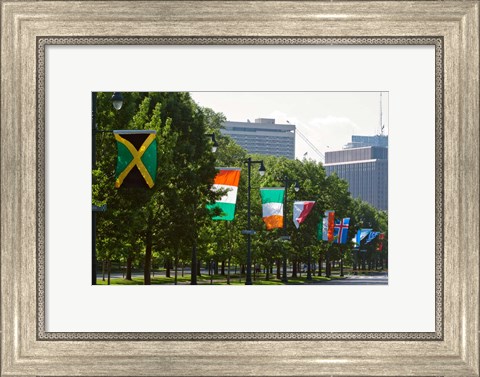 Framed National Flags, Philadelphia, Pennsylvania Print
