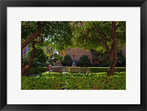 Framed Malaga's Cathedral, Malaga City, Andalucia, Spain Print